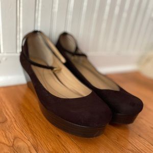Kate Spade Suede Platform Ballet Shoes